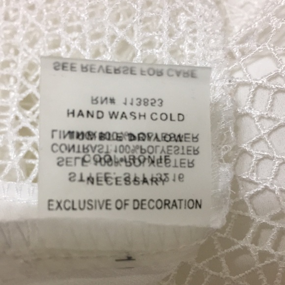 Sugar Lips White Stiff Crochet edging top - Sz M - Picture 10 of 10